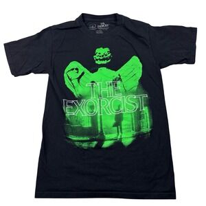 The Exorcist Movie T-Shirt Horror Graphic Print Tee‎ Black Size S